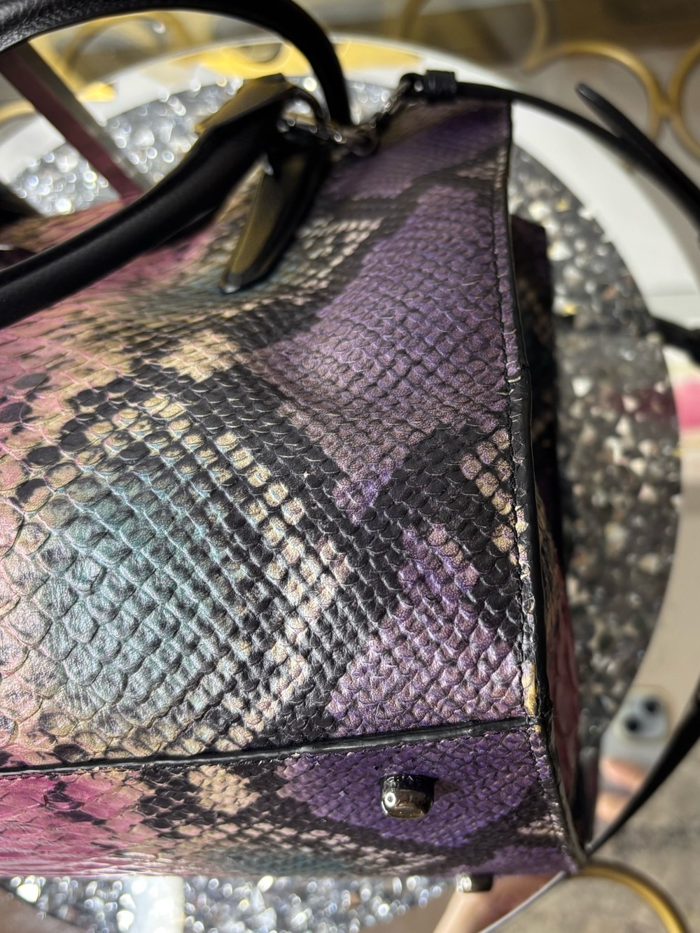 Coach 2014 limited edition Crosby multi-color python embossed carryall EUC - Picture 14 of 17